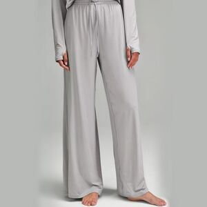 Lululemon Modal High Rise Gray Wide-Leg Lounge Pants Size 6